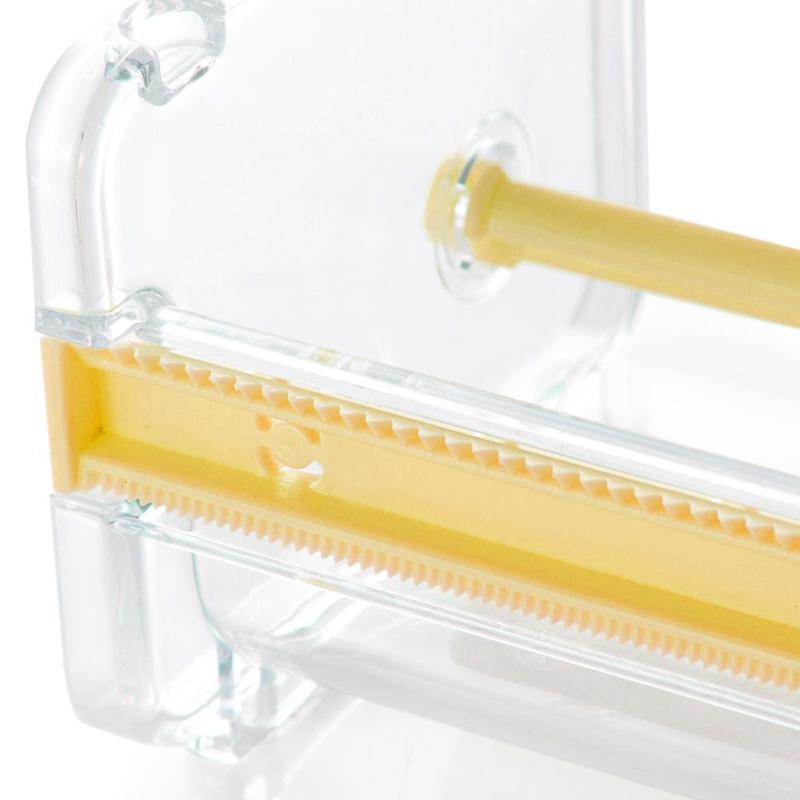 Portable Transparent Adhesive Tape Dispenser Cutter Desk Washi Tape Holder Storage Box Organizer Office School Stationery Supply
