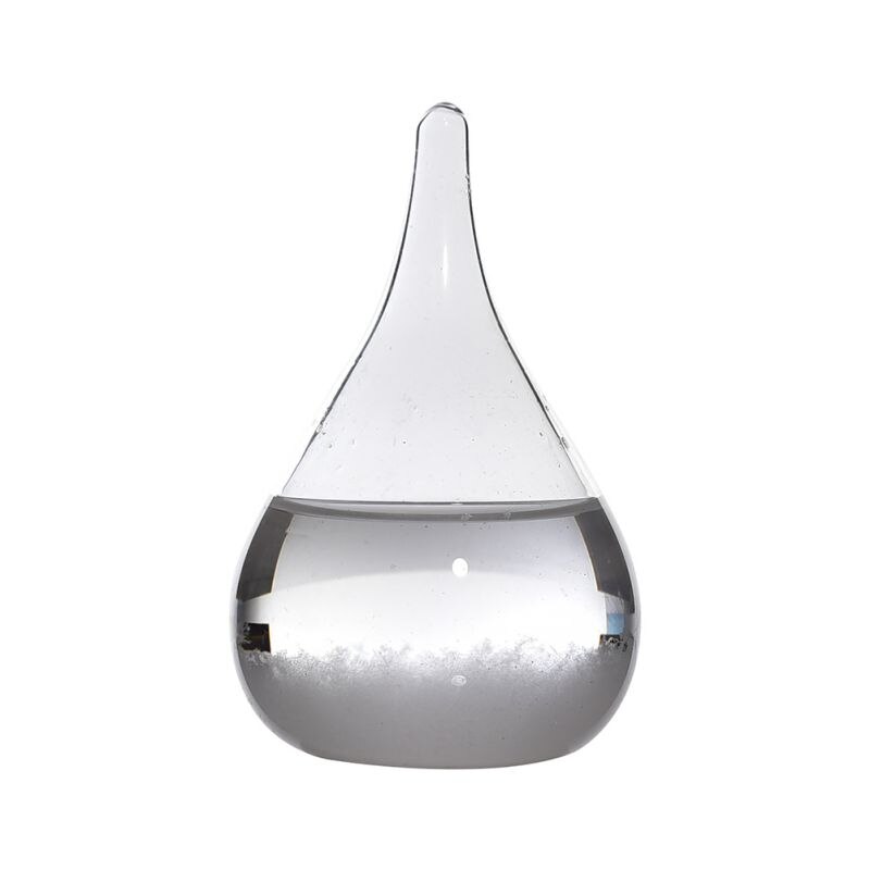 2020Stylish Desktop Weather Forecast Water Glass Bottle Barometer Bottles Weather Station: Clear