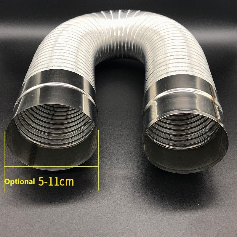 Fireproof gas water heater stainless steel 60-150mm aluminum strong universal exhaust Car intake pipe extension tube length