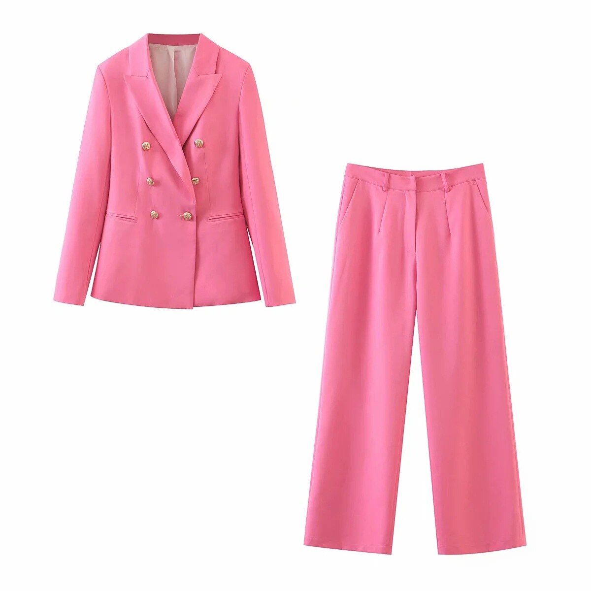 Forår efterår kvinder arbejde todelt sæt blazer jakke frakke+lynlås bukser jakkesæt kontor dame top bukser outfits kvinde