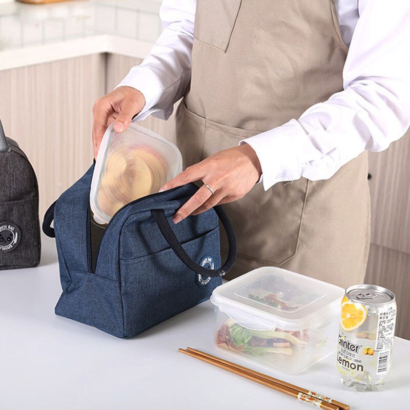 Functional Pattern Cooler Lunch Box Portable Insulated Canvas Lunch Bag Thermal Food Picnic Lunch Bags for Women Kids Marmita