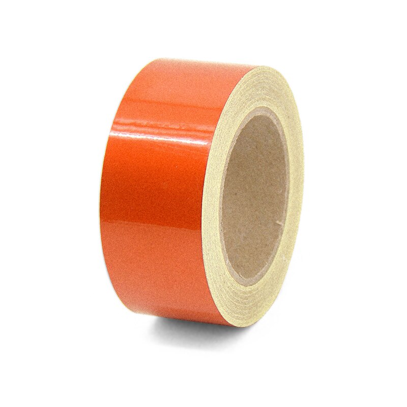 Cinta adhesiva reflectante Hi Vis Viz de seguridad de 5CM * 3M, reflectante antiestático para coche, material de vinilo para el Exterior del coche: orange