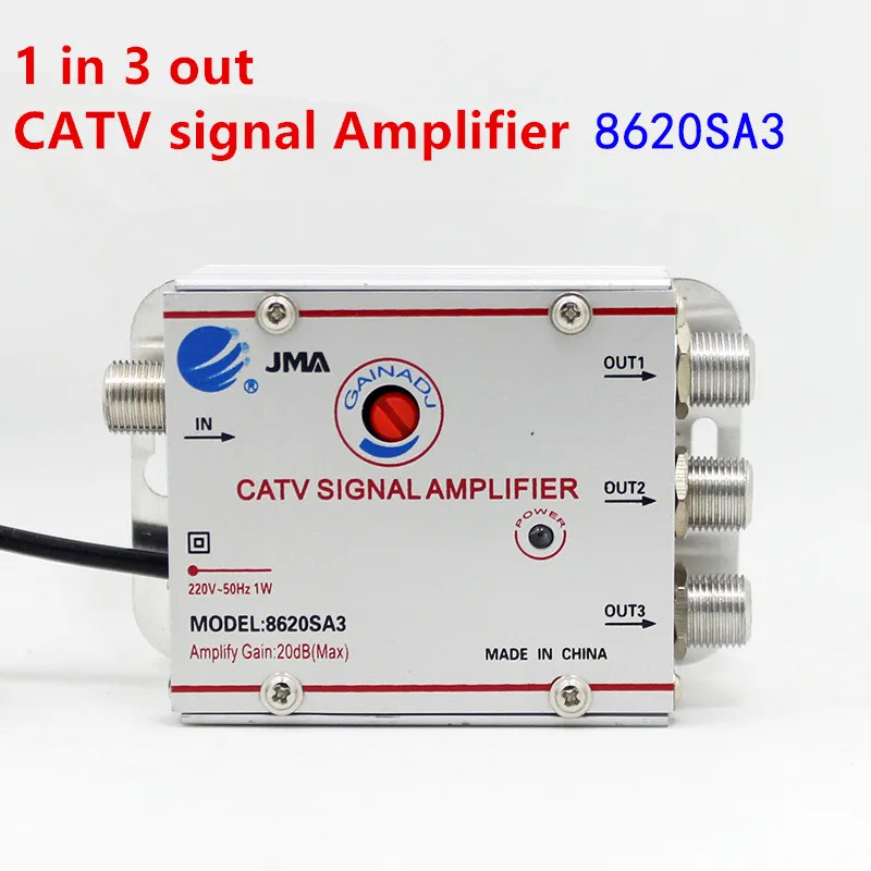 CATV Splitter Amplifier 20dB Digital TV Antenna Signal Booster 8620SA2 8620SA3 Home Tv Equipments 45Mhz To 860MHz EU Plug 220V