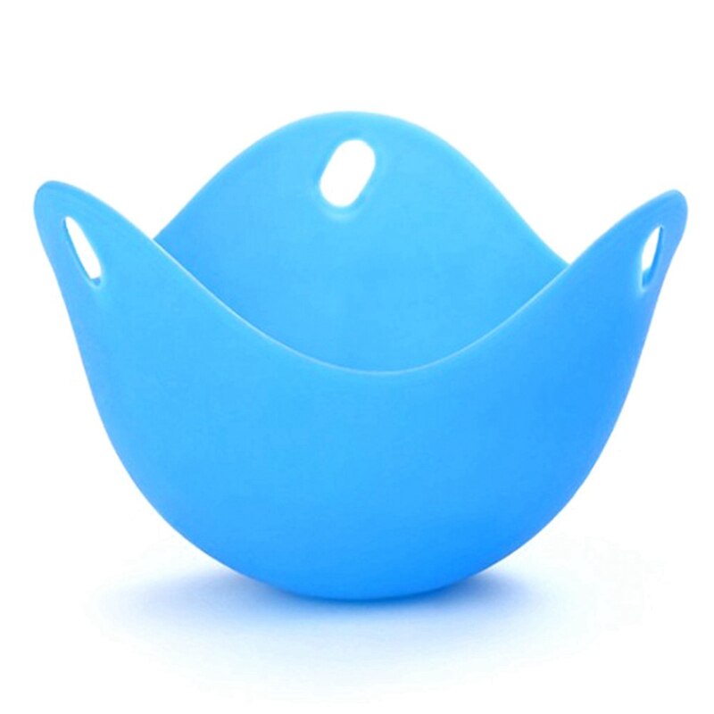 Siliconen Gepocheerd Ei Cups Non Stick Ei Pocheren Fornuis Food Grade Siliconen Poach Pods Eierkokers: Blauw