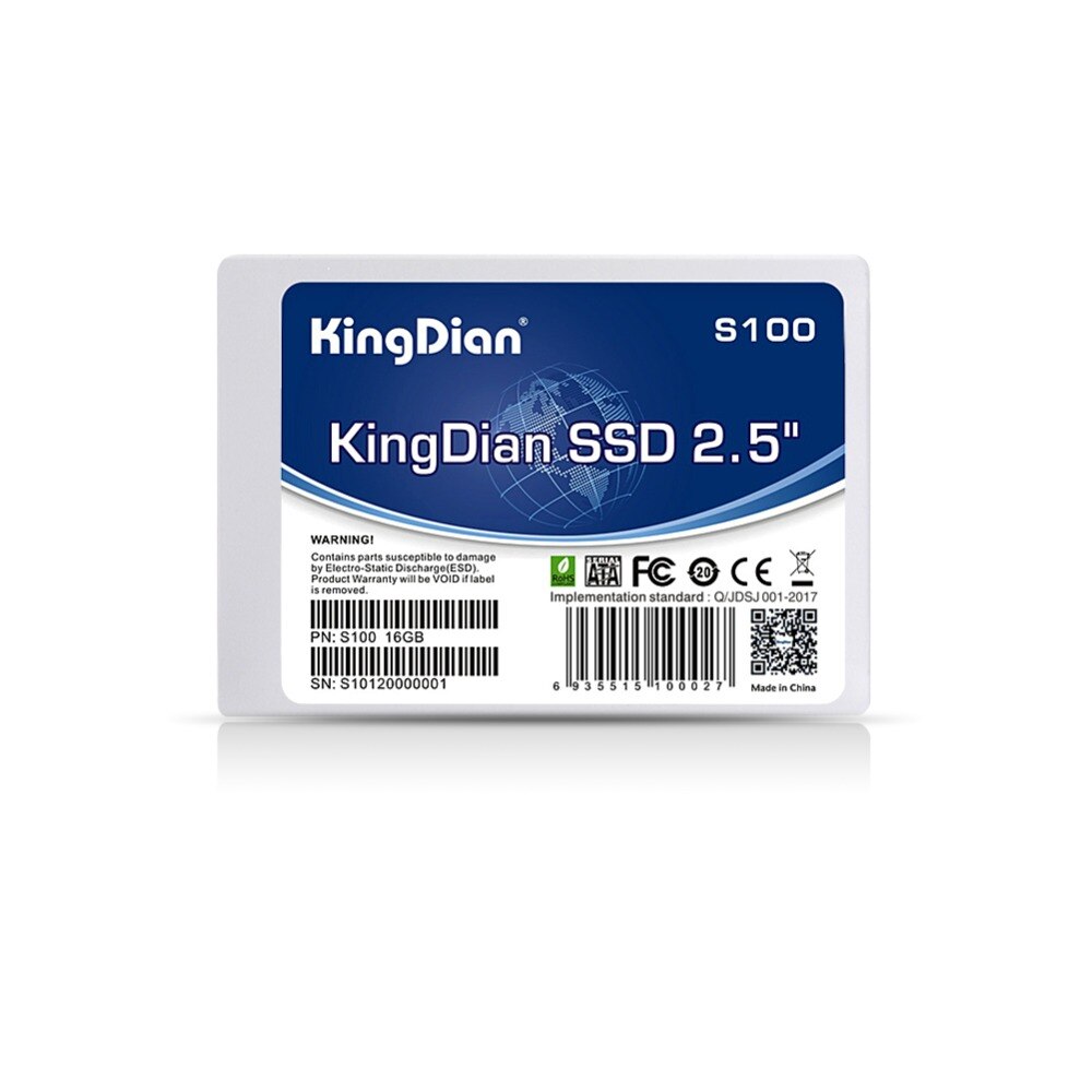 (S100-16GB) KingDian SSD 16G hard drive disk 2.5 SATA2 for KKPOS Thin Clint laptop SSD 16GB