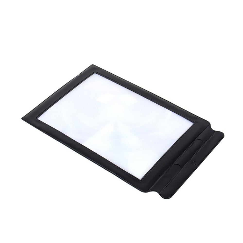 Portable Size Handheld 3X Large Reading Magnifier A4 Full Page Sheet Maps Books Newspaper Reading Aid Magnifying Glass