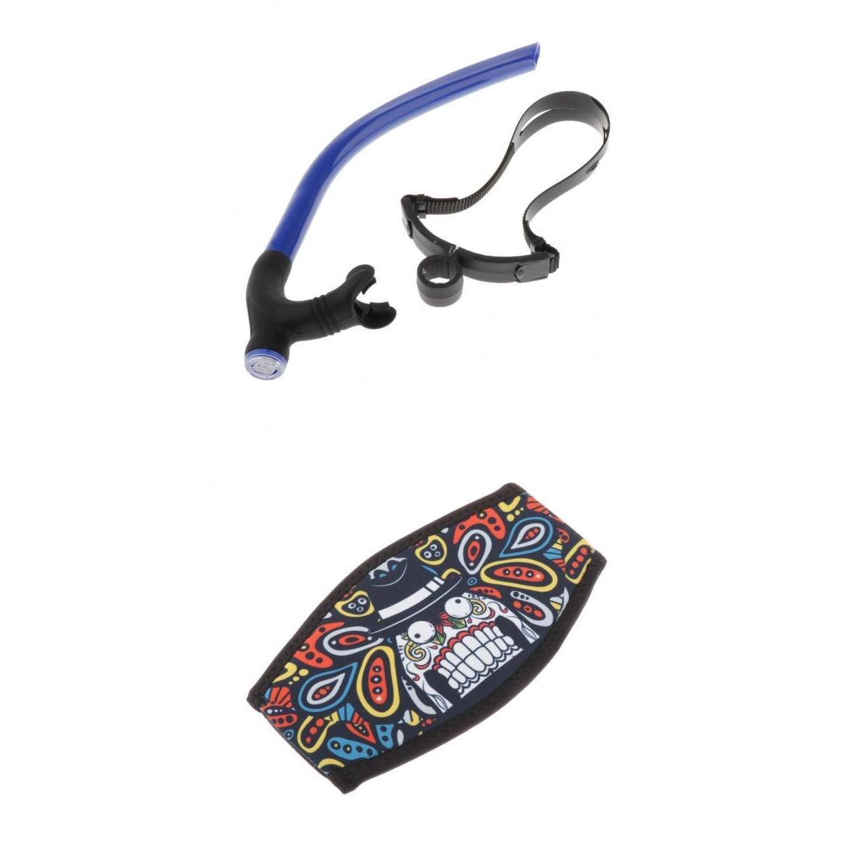 Simning front snorkel munstycke och neopren mask rem bandet omslag för dykning simning