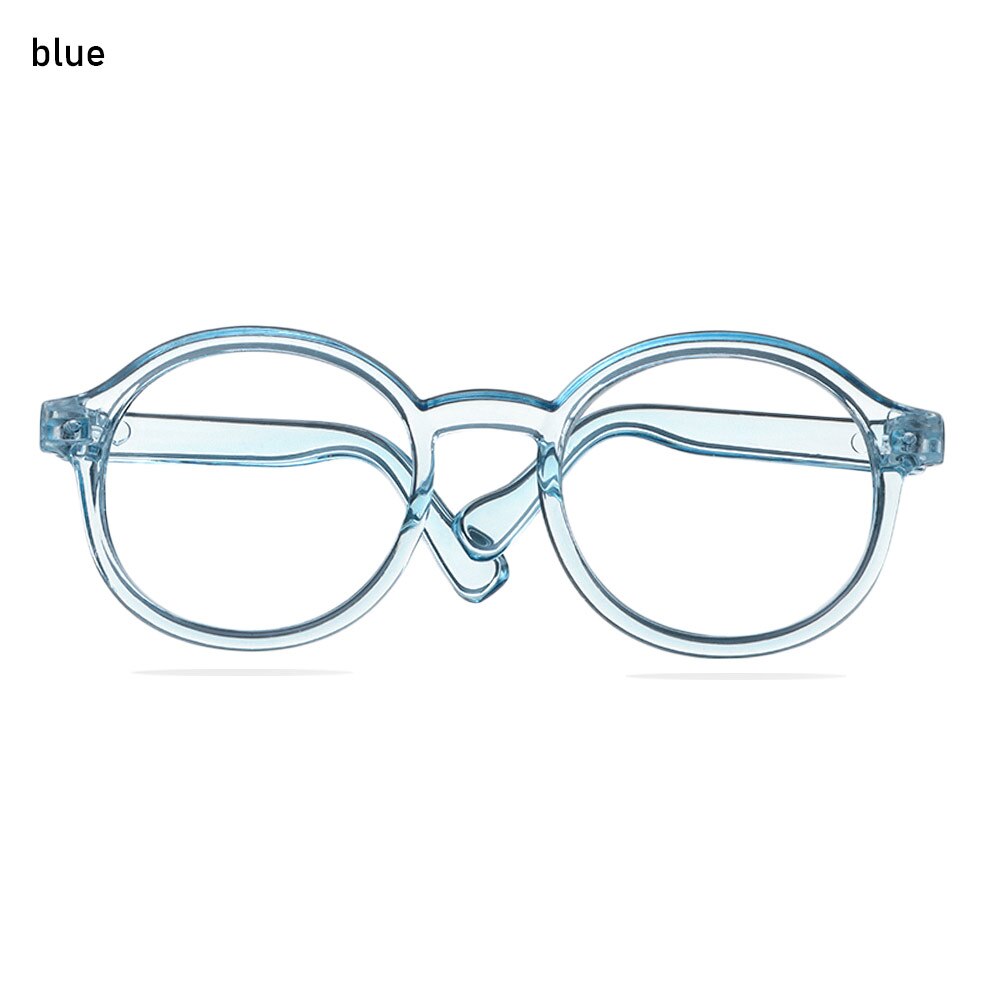 1Stck niedlich Puppe runden Brille Zubehör wie passen Plüsch- Spielzeuge Puppen Brille Spielzeuge Ändern Kleidung Spiel DIY: Blau