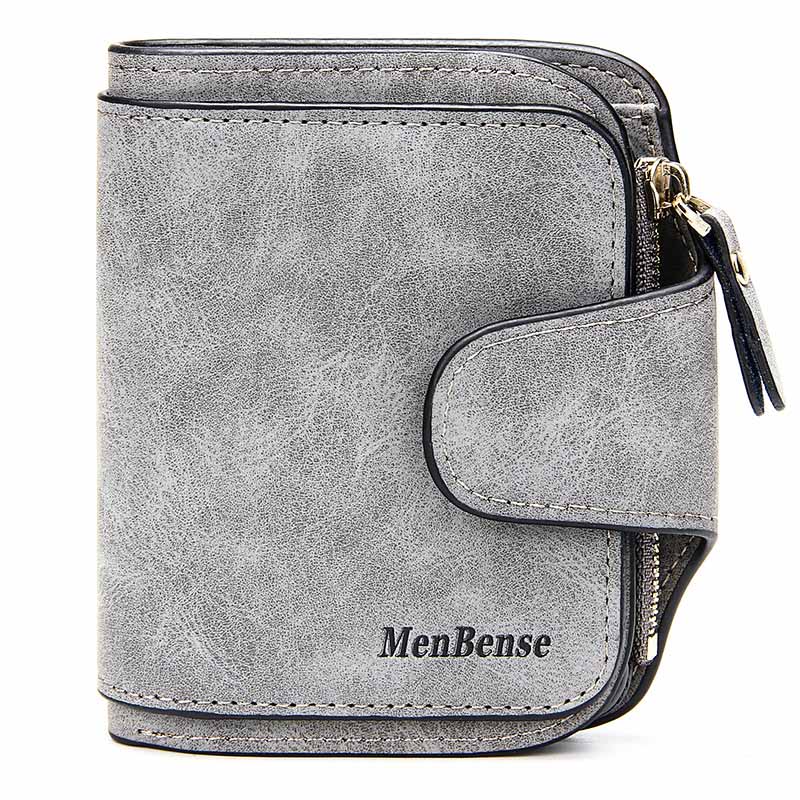 Lady Snap Fastener Zipper Short Clutch Wallet Solid Letter Small Female Purse Short Purse Vintage Matte Women Wallet: DGY