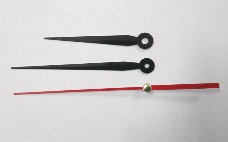50 Quartz Klok Beweging voor Klok Mechanisme Reparatie DIY klok onderdelen accessoires klok naald Niet gebogen Rode klok handen bz064