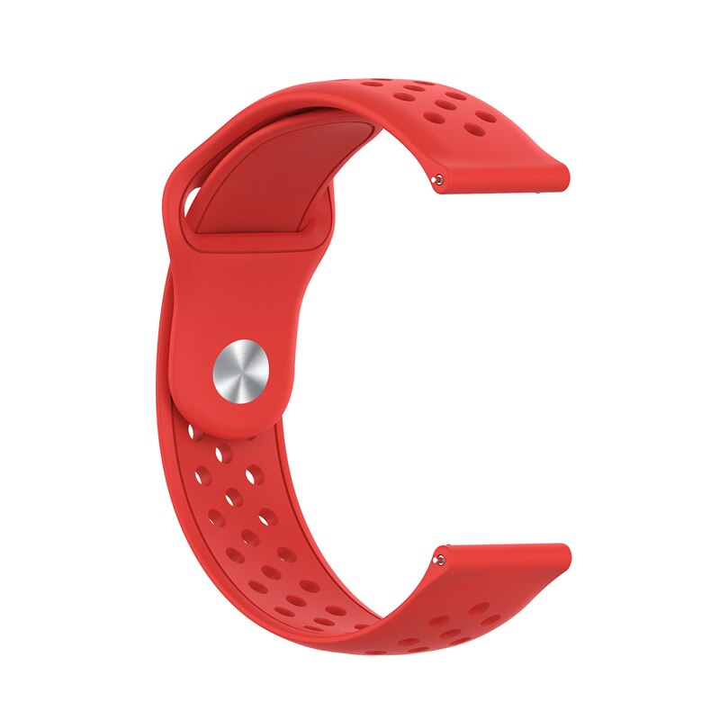 Correa de reloj transpirable para Huawei Honor ES correa de muñeca de silicona suave correa de repuesto accesorios de reloj correa de 20MM: Red