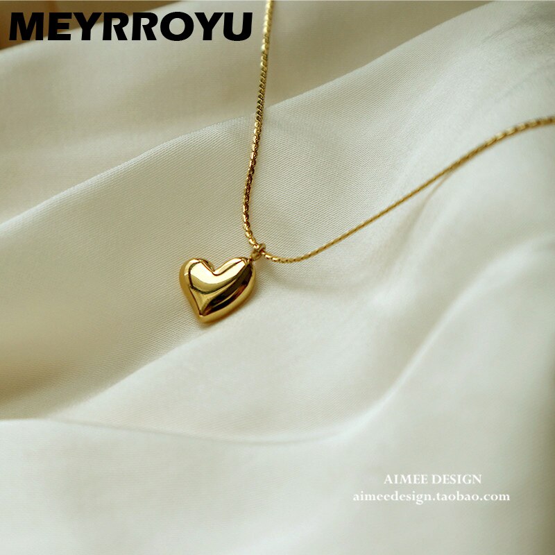 Meyrroyu Rvs Romantische Onregelmatige Hart Hanger Ketting Voor Vrouwen Fijne Ketting 2021Trend Party Mode-sieraden