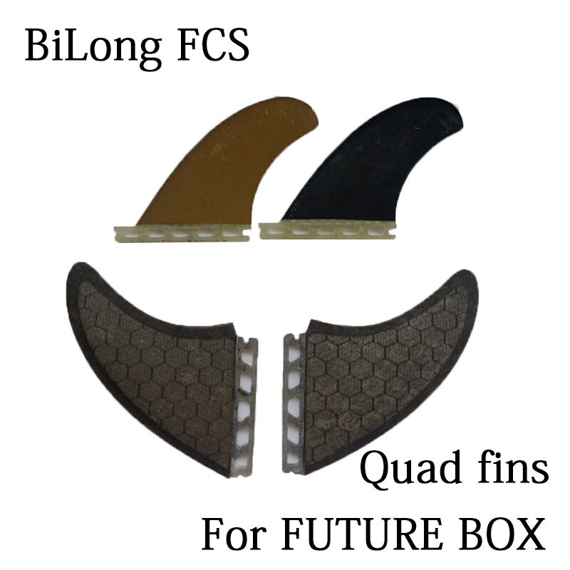 Future surfboard fin Quad fin Black yellow-surf fin Stock surfing 4pcs/set surf fins/twin front fin /twin rear fin: Quad fin