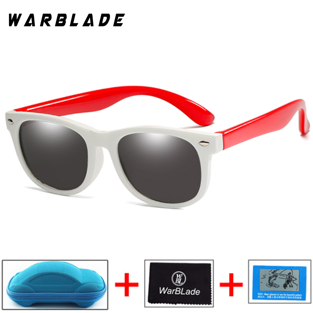 Gafas de sol polarizadas WarBlade para niños, gafas de sol para niños, gafas irrompibles de seguridad de silicona para bebés, gafas UV400 con caja
