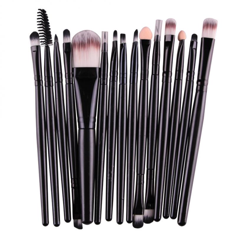 15pc Makeup Brushes Soft Nylon Hair Cosmetic Tools Portable Powder Eye Shadow Foundation Blush Blending Beauty Tools косметика: 06