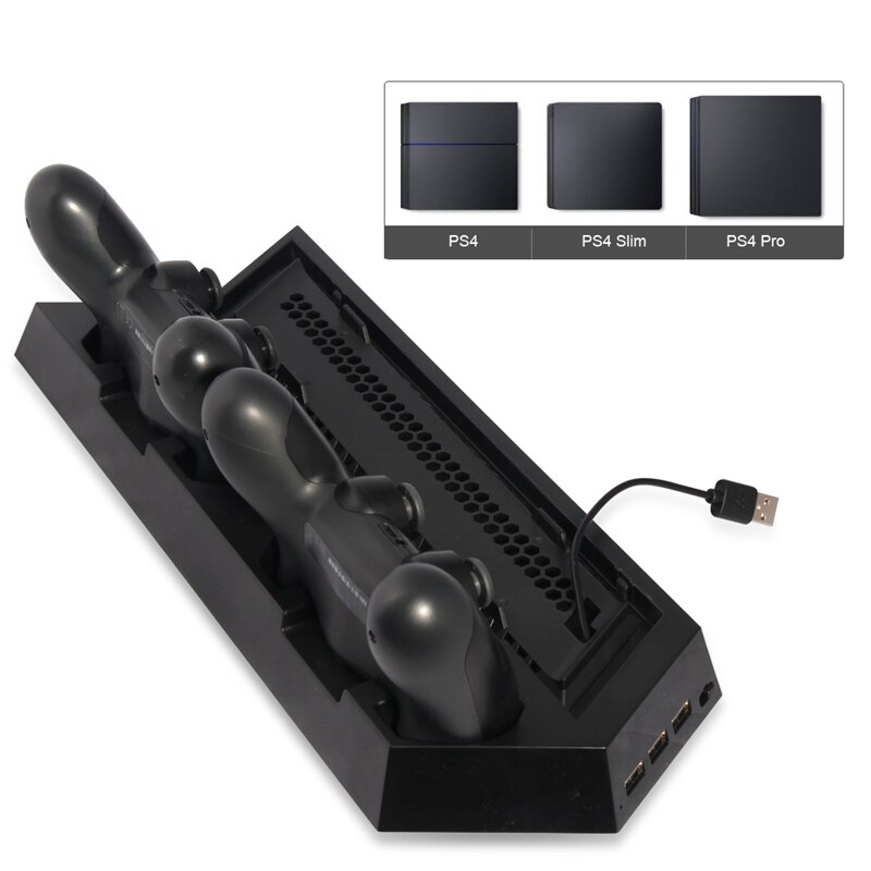 PS4 Station de refroidissement support Vertical contrôleur Station de charge pour Playstation PS4 Slim / PS4 Pro