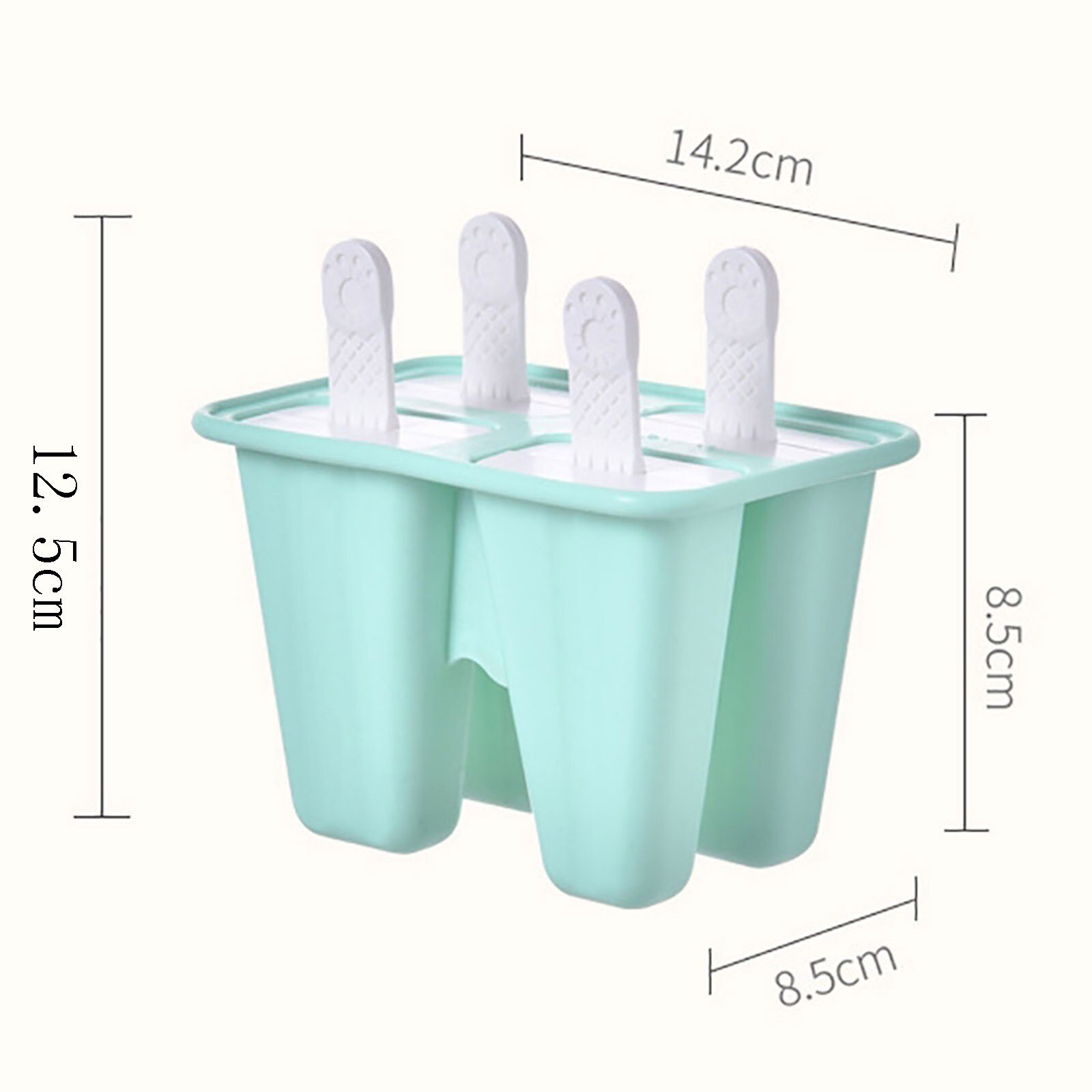 Reusable Ice Cream Tub Mold Ice Cream silicone Tray with Stick Holder 4 6 10 pieces Popsicle Maker Mould