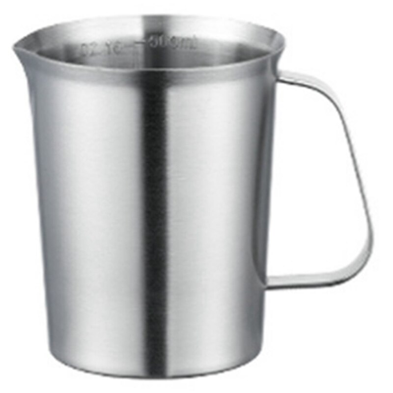 Stainless Steel Measuring Cup Thickened Kitchen Milk Cup Scale Cup Household Baking Container Cup Milk Foam Cup: caliber 9cm