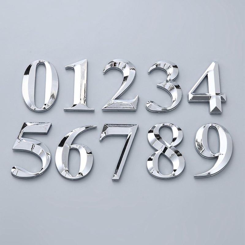 5cm Self Adhesive Door Number 0 to 9 Sign Number Digit Apartment Hotel Office Door Address Street Number Stickers