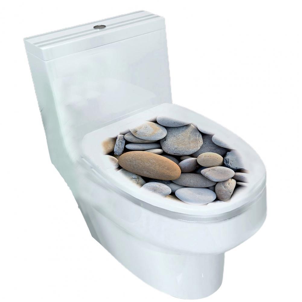 Toilet Sticker Cartoon Removable Waterproof Ocean Letter Toilet Nightstool Sticker for Home