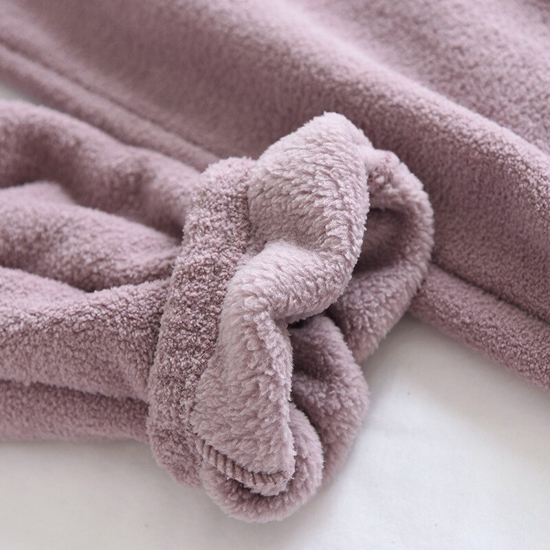Pantalones de Casa gruesos y cálidos para mujer, ropa de dormir de terciopelo para parejas, de talla grande, suelta, de pijama, para invierno,