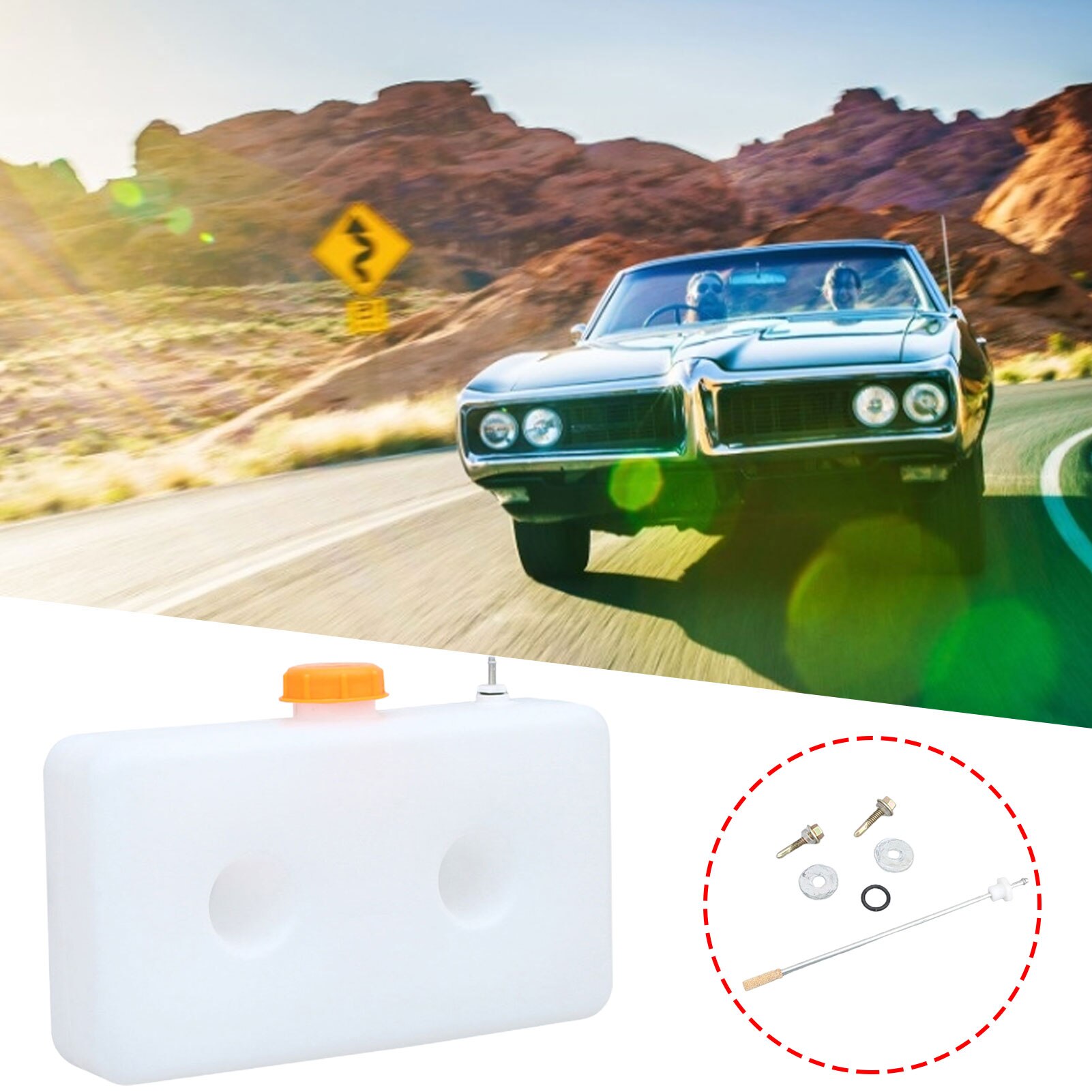 7L Resin Plastic Air Parking Heater Fuel Oil Gasoline Tank Storge Water Tank Car Truck Spare Oil Tank W/Oil extractor Screw Kit