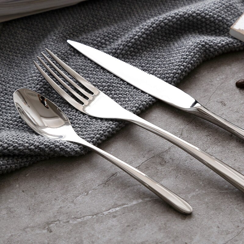 Thicken Metal Cutlery Set Modern Eco Friendly Products Stainless Steel Dinnerware Set Geschirr Set Wedding Decoration EC50CJ