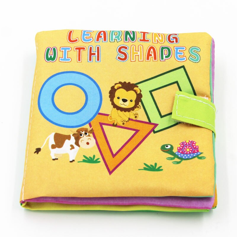 Barn tyg böcker djurstil apa uggla hund nyfödda baby leksaker lärande pedagogiska söta spädbarn baby tyg bok ratteles игрушк: Form