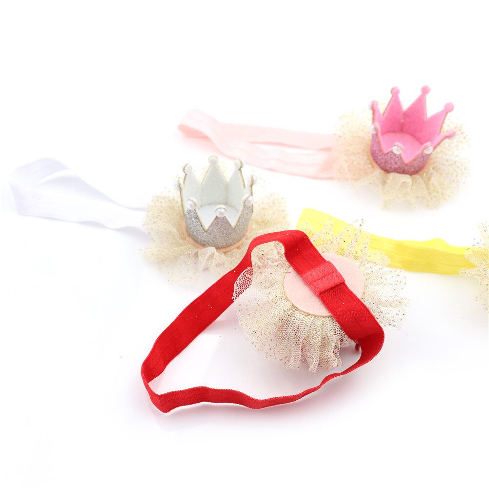 Girl's Head Accessories Hairband Baby Shiny Cute Princess Children Tiara Hair Band Headband Kids Elastic Crown Headwear