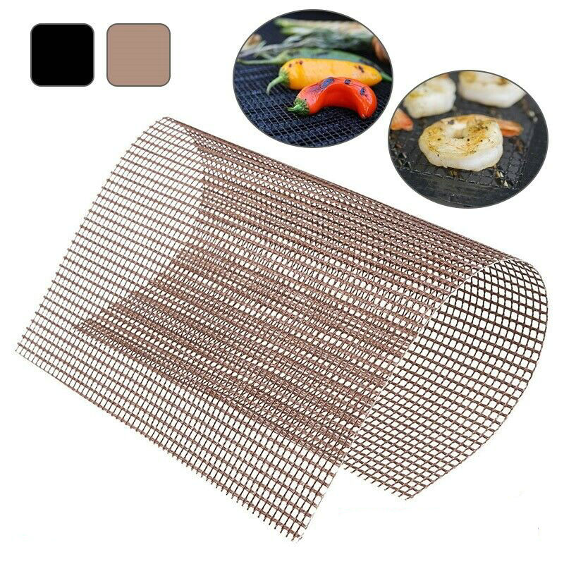 1 stk non-stick bbq mesh mat gitterform bageplade til køkkenovn udendørs grill topper netto camping grillværktøjer