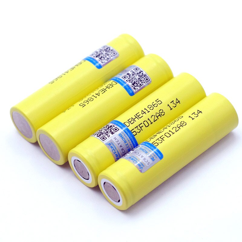 100%  originele  he4 18650 oplaadbare li-ion batterij 3.6v 2500 mah batterij kan worden bewaard voor elektronische sigaret 20a ontlading