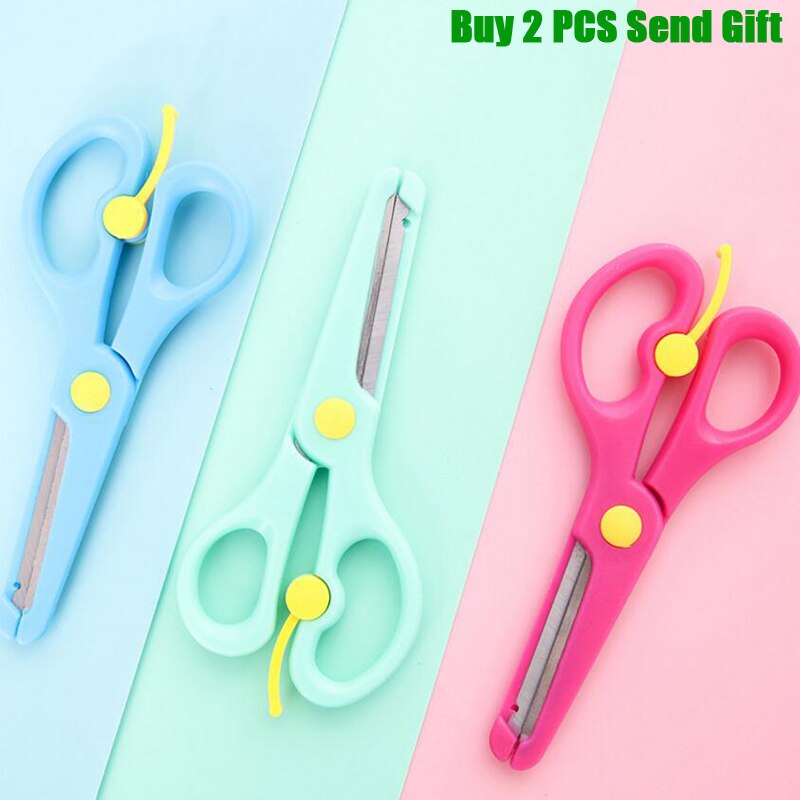 de lindo Mini estudiante de escuela tijeras con dibujos ABS tijeras para cortar papel comprar 2 uds enviar