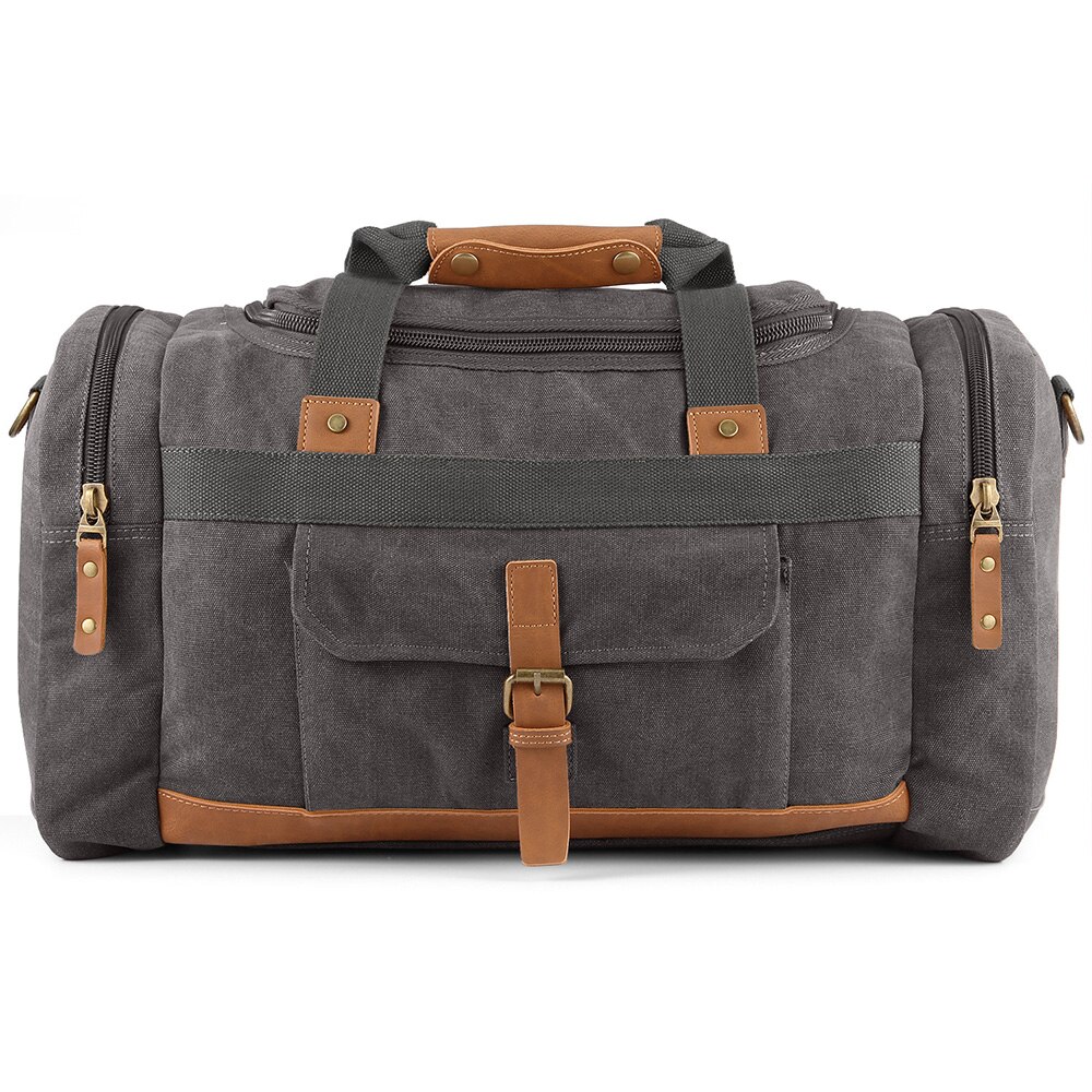 Canvas Handbag Men Travel Bag Khaki Male Shoulder Large Capacity Waterproof Scratchproof Weekend Bag Crossbody Bags: Gray