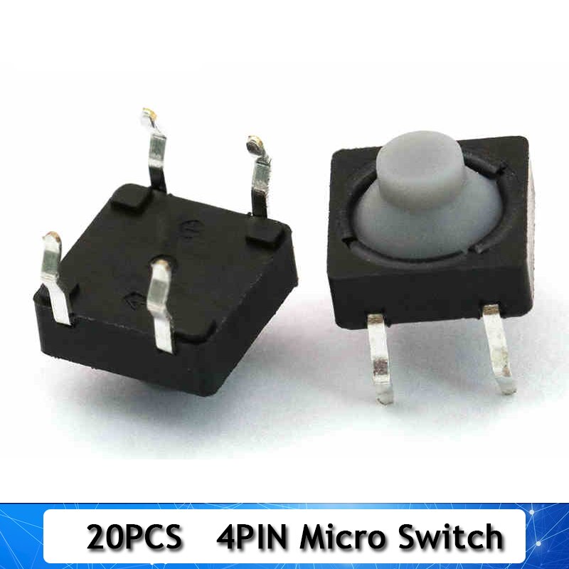 20pcs/lot 8x8x5MM 4PIN/2PIN Conductive Silicone So... – Grandado