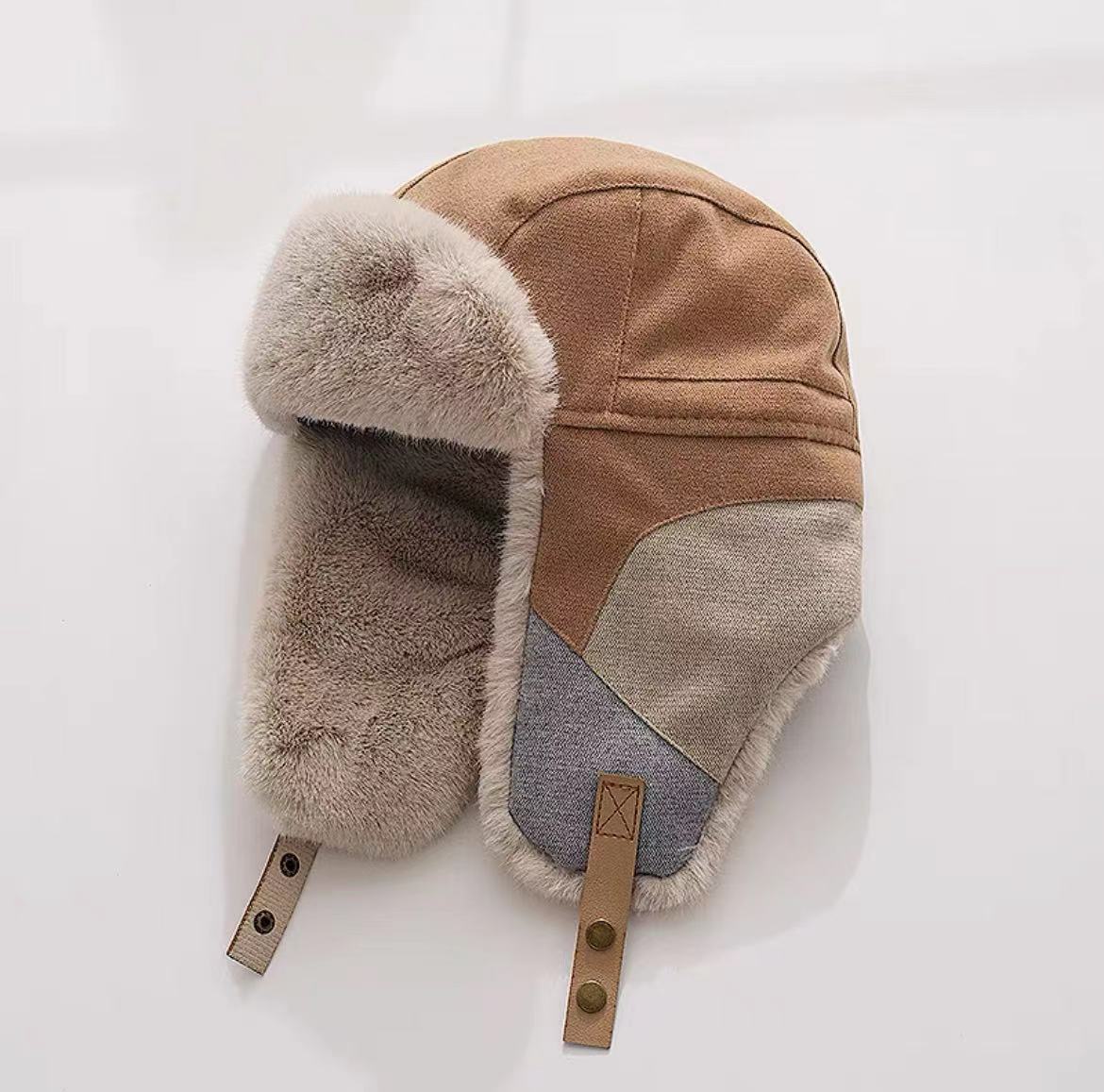 Bomberhoed Mannen Vrouwen Dikke Warme Russische Ushanka Bontmuts Mode Mannelijke Vrouwelijke Muts Zwart Grijs Oorklep Ski Russische Cap: Paars