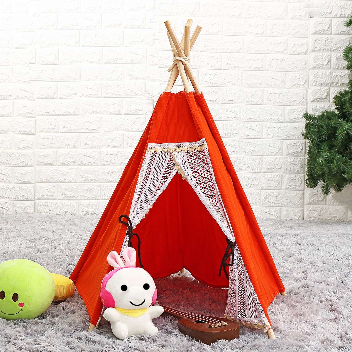 Children's Tent Teepee Playhouse For Kids Portable Infantil House For Children Cabana Kids Tents Decoration Carpet Newborn Photo