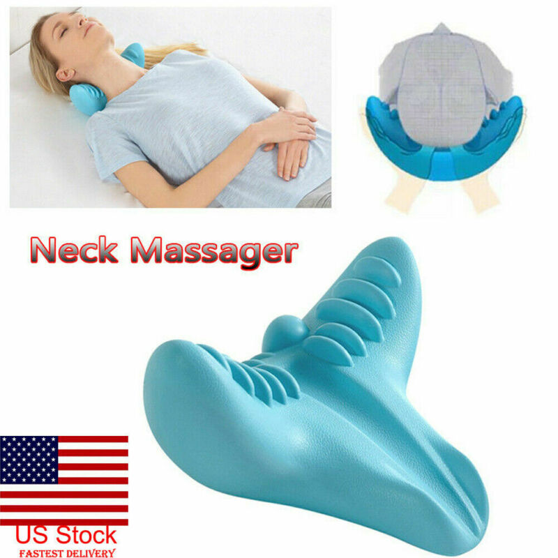 Draagbare Hals Massager Ontspanning Kussen Zwaartekracht Kussen C-Rest Nek Cervicale Schouder Losse Pijn Massage Tractie Toilettas Kits