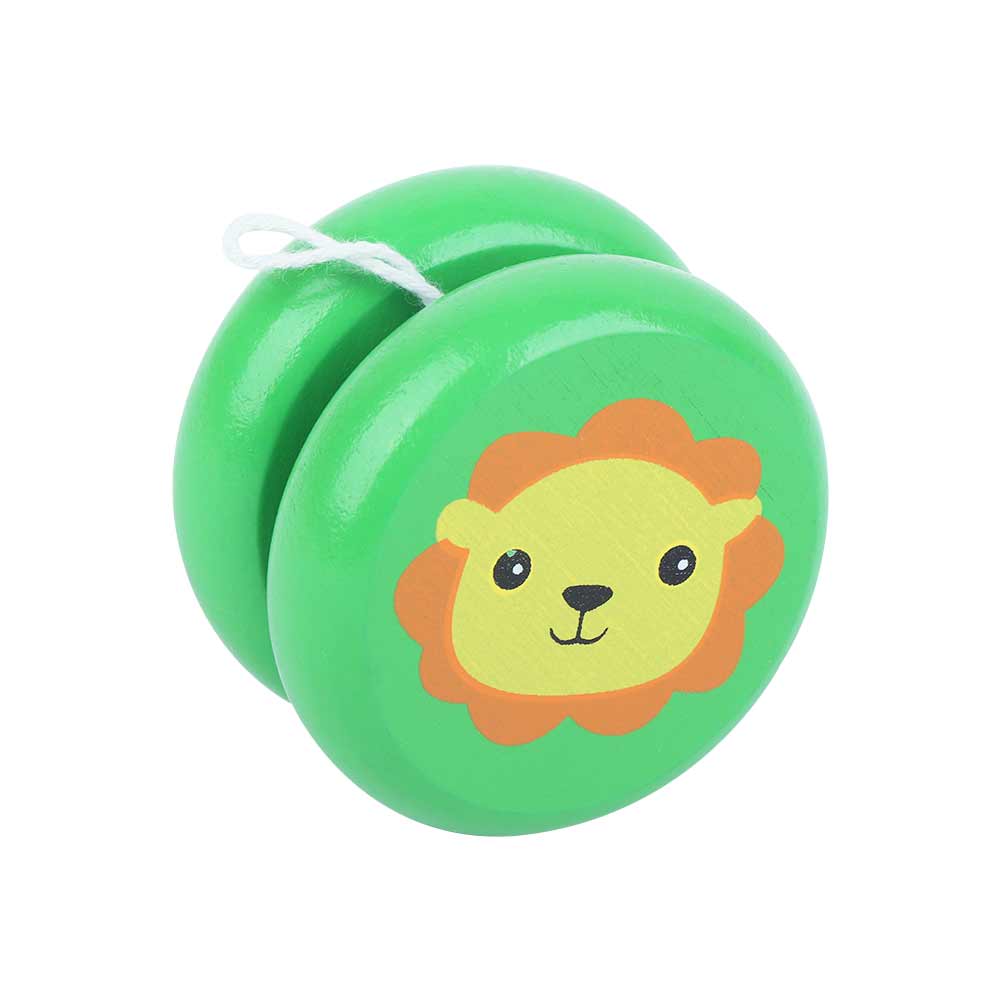 Søde dyrebilleder træ yoyo legetøj børn yo-yo yo yo legetøj til børn yoyo bold hånd-øje koordination udvikling legetøj: Grøn