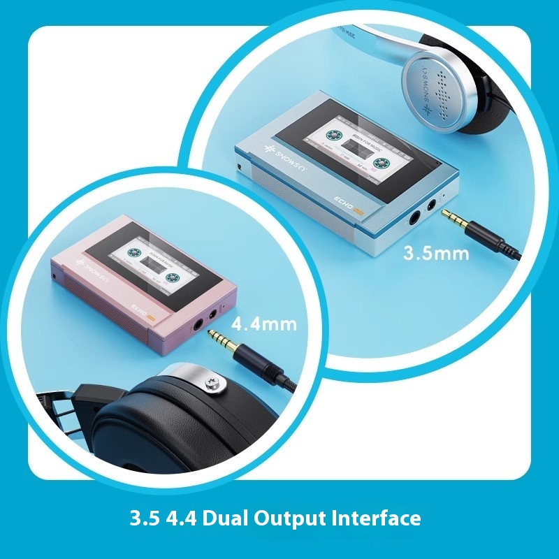 Fiio Snowsky Echo Mini Mp3 bezprzewodowy Bluetooth Mini Walkman 8GB niestandardowa obsługa Dsd Retro przenośny odtwarzacz Bluetooth prezent