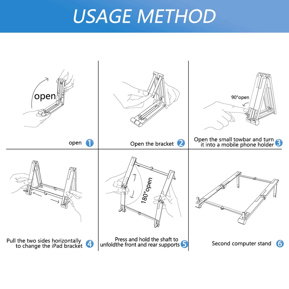 3 in 1Laptop Holder Stand Adjustable Folding Portable for Notebook Computer Bracket Lifting Cooling Holder Non-slip Phone Holder