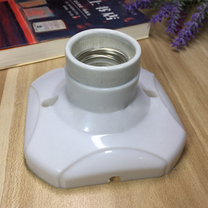 E27 -Socket Lamp Holder Straight Glazed Ceramic Heat Light Bulb- Porcelain Parts
