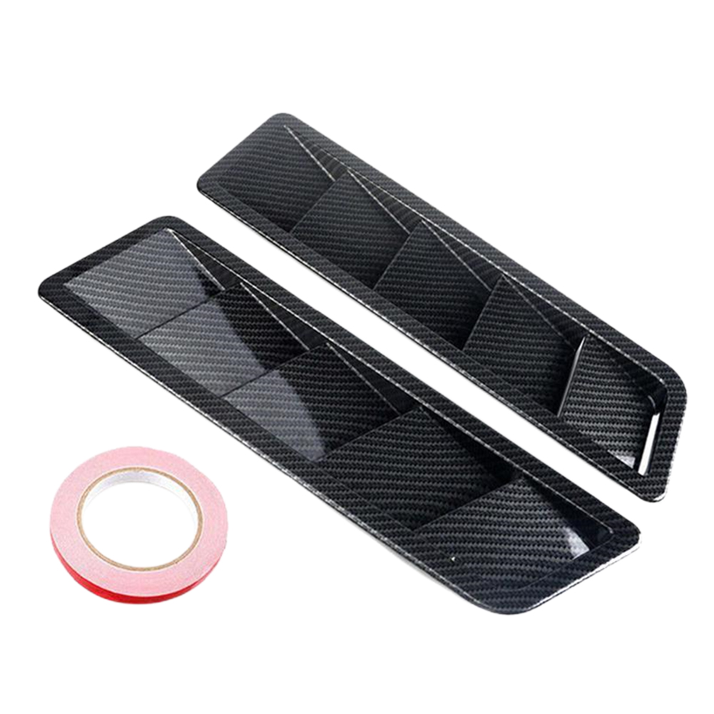 Universal Car Hood Vent Louver Cooling Panel Scoop Cover Air Flow Intake Scoop Carbon Patterned Car Bonnet Hood Automobile Parts: Brown