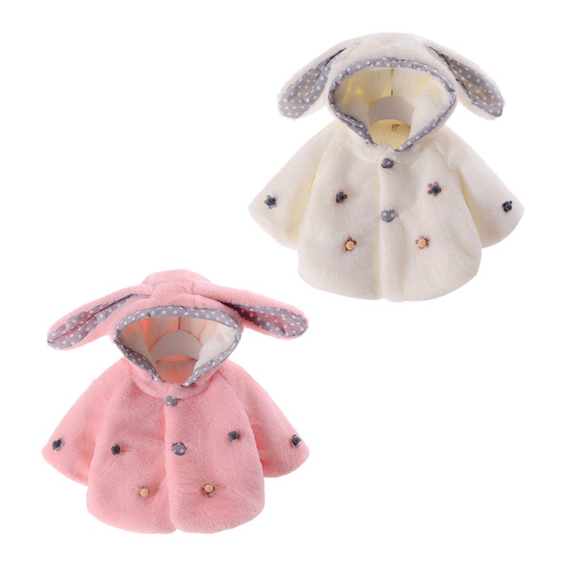 Abrigo cálido para bebé recién nacido, Otoño, capa bonita para niña, chaqueta con capucha de dibujos animados para chico, prendas de vestir exteriores de 0 a 3T