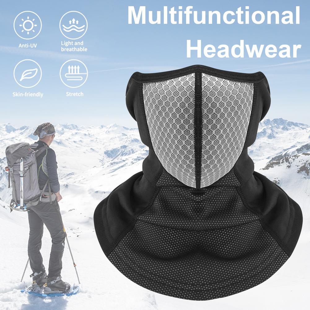 Copricapo multifunzionale scaldacollo traspirante design con fibbia regolabile per attività invernali tutto'aperto sci correre ciclismo