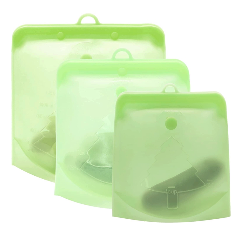 2er Pack Silikon-Lebensmittel beutel 1500ml 1000ml 500ml auslaufs ichere Behälter wieder verwendbarer frischer Beutel Lebensmittel-Aufbewahrung beutel Gefrier beutel Snack behälter: Gelb
