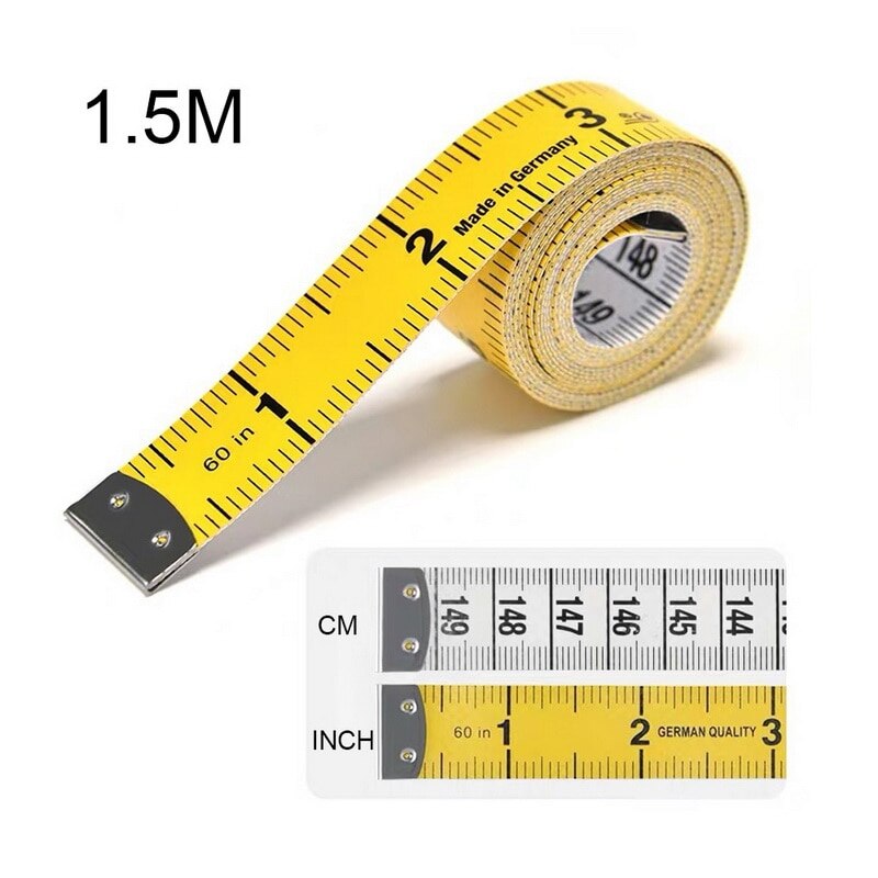 1.5M Sewing Measuring Ruler Tape Body Measuring Ruler Sewing Tailor Tape Measure Mini Soft Flat Centimeter Ruler Meter Tool: Style  A 1.5m