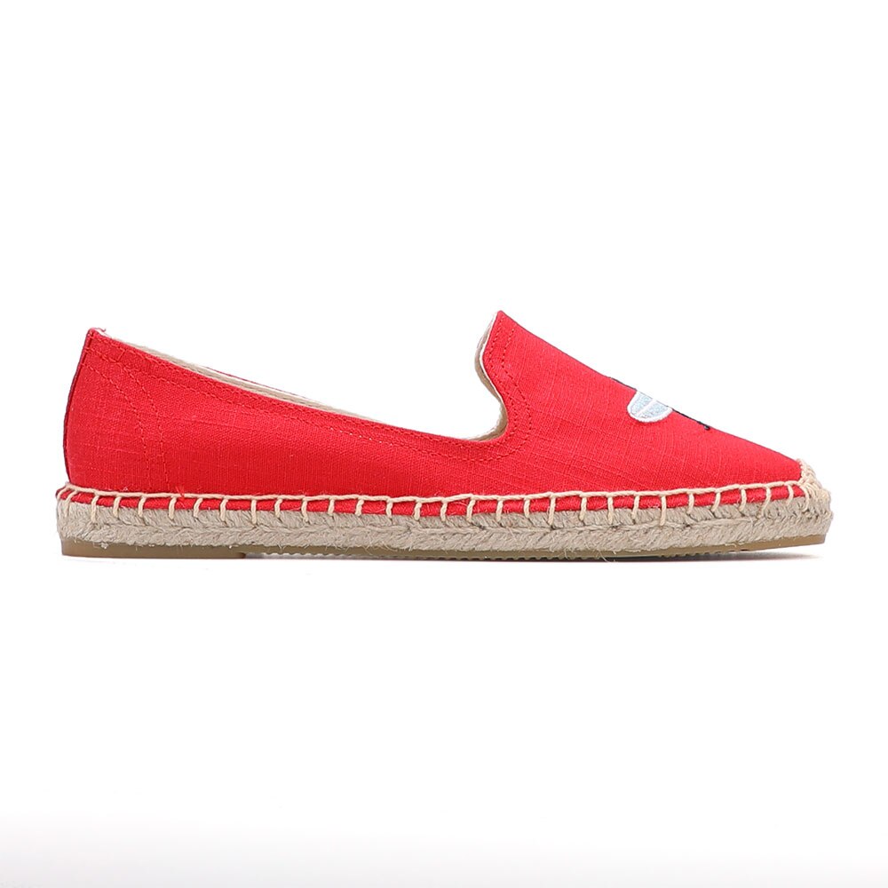 Zapatos informales de cáñamo para Mujer, alpargatas de plataforma plana de goma, sin cordones, venta directa,