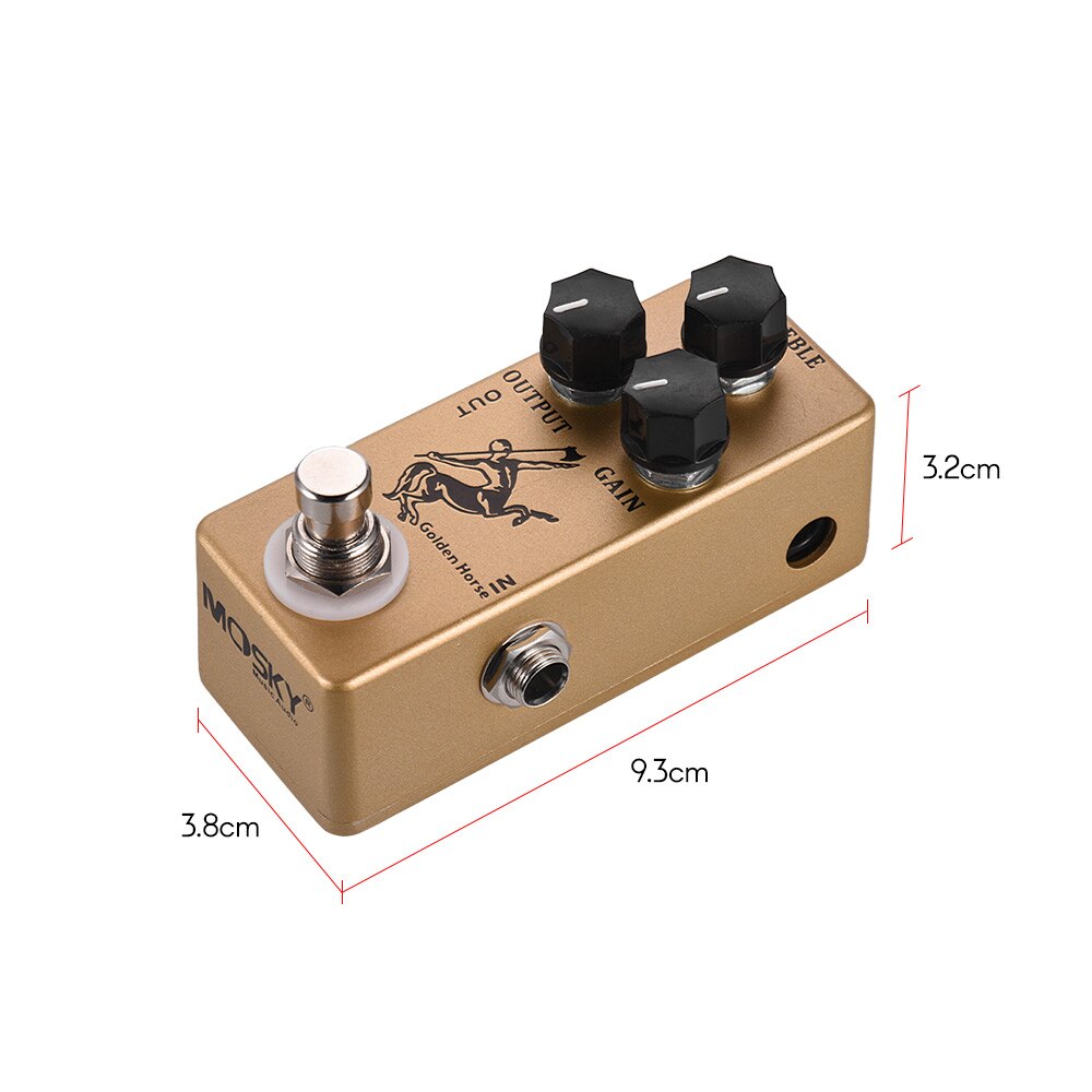 Mosky cheval d'or Klon centaure guitare Overdrive effet pédale coque pleine métal véritable dérivation