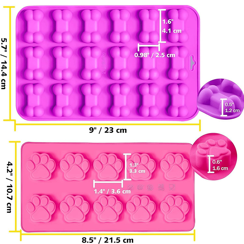 Formy silikonowe Silikonowe foremki do pieczenia czekoladowych cukierków Jelly Ice Cube Tray Dog Treats