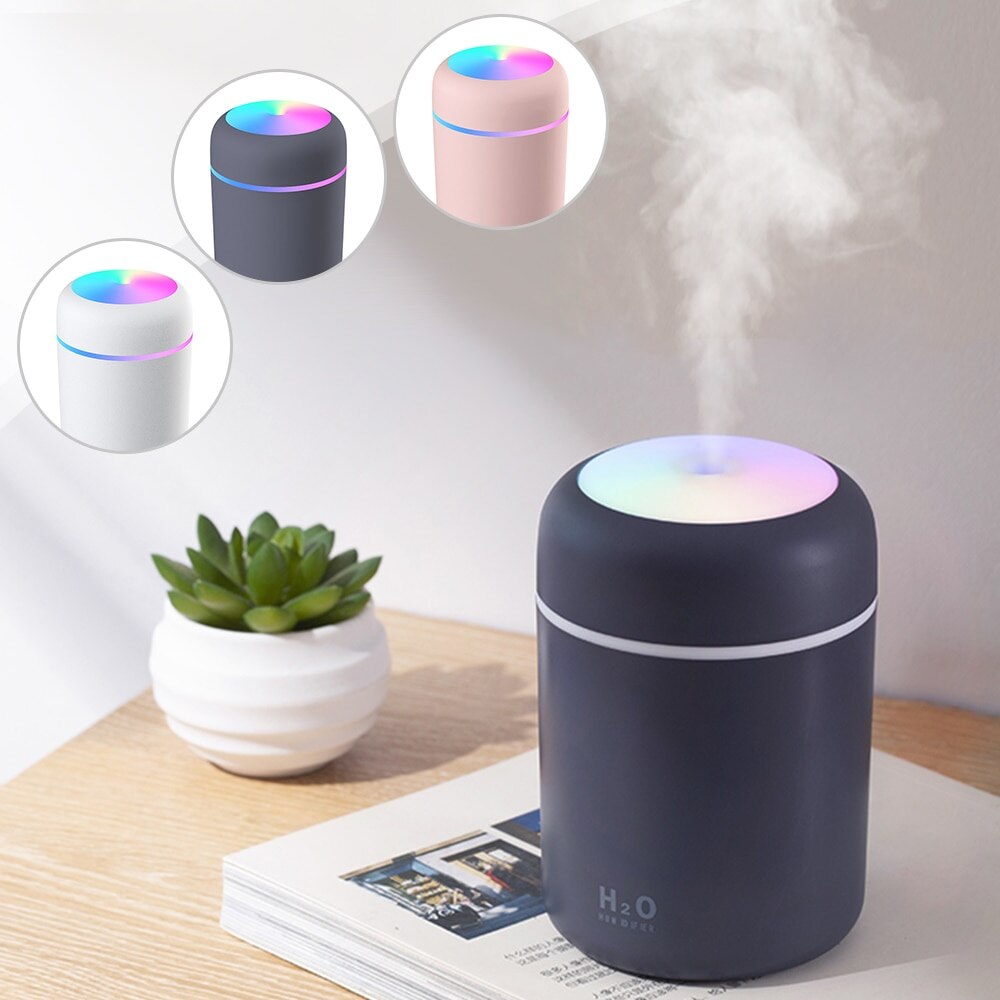 300Ml Mini Air Humidifer Aroma Essentiële Olie Diffuser Met Led Lamp Usb Mist Maker Aromatherapie Luchtbevochtigers Voor Thuis Auto
